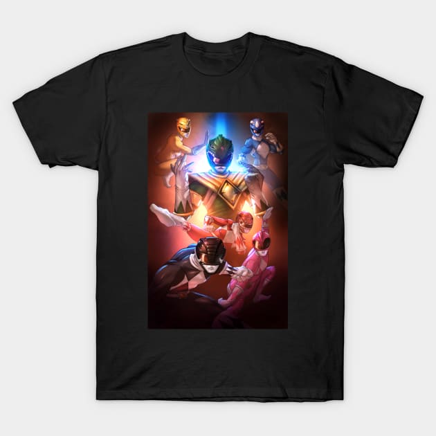 Power Rangers T-Shirt by EvoComicsInc
